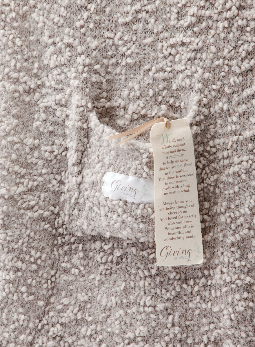 Soft Gray Giving Shawl