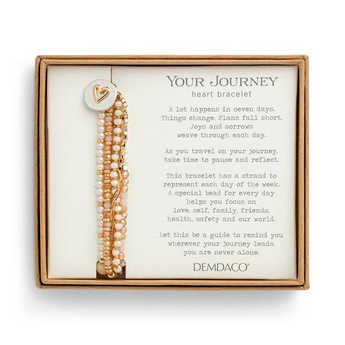Beaded Love Bracelet - Champagne
