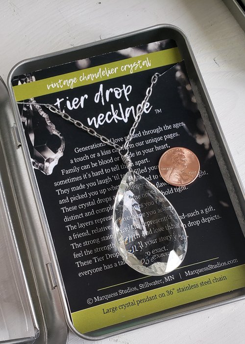 Vintage Chandelier Crystal Tier Drop Necklace