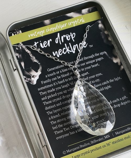 Vintage Chandelier Crystal Tier Drop Necklace