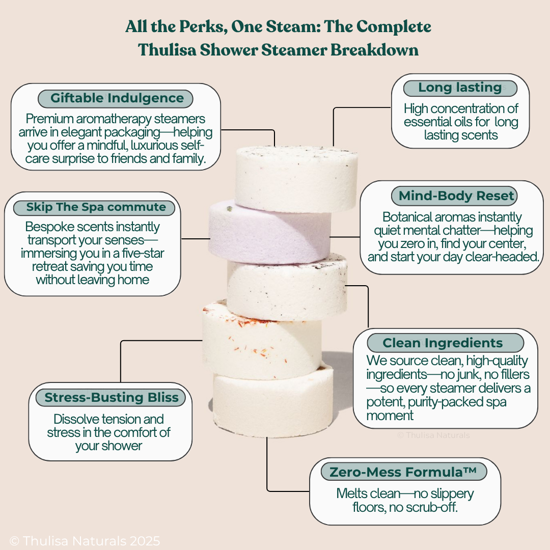 Christmas Shower Steamers (Bergamot and Plum), 2 Pack