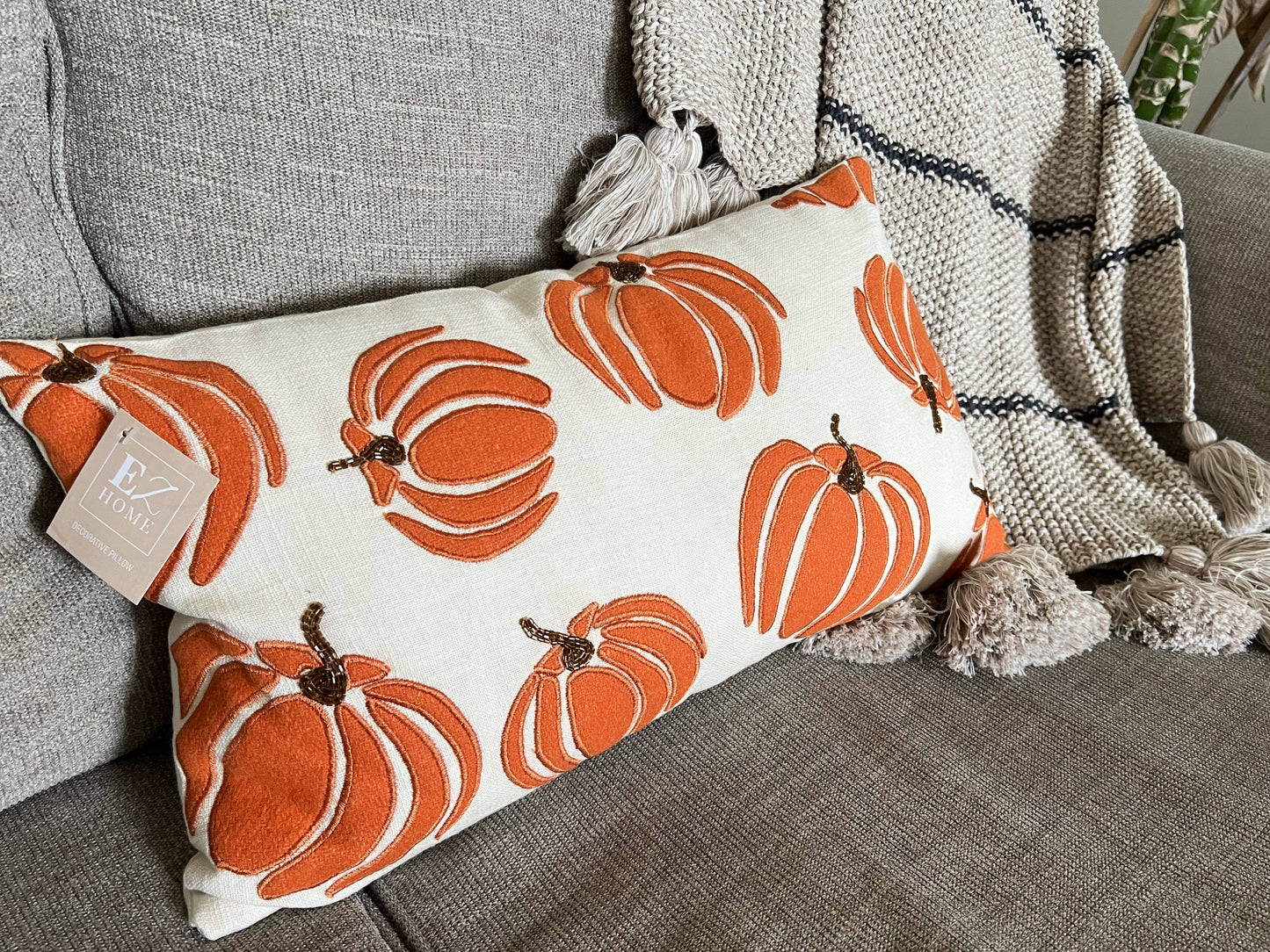 12x22" Pumpkin Lumbar Throw Pillow