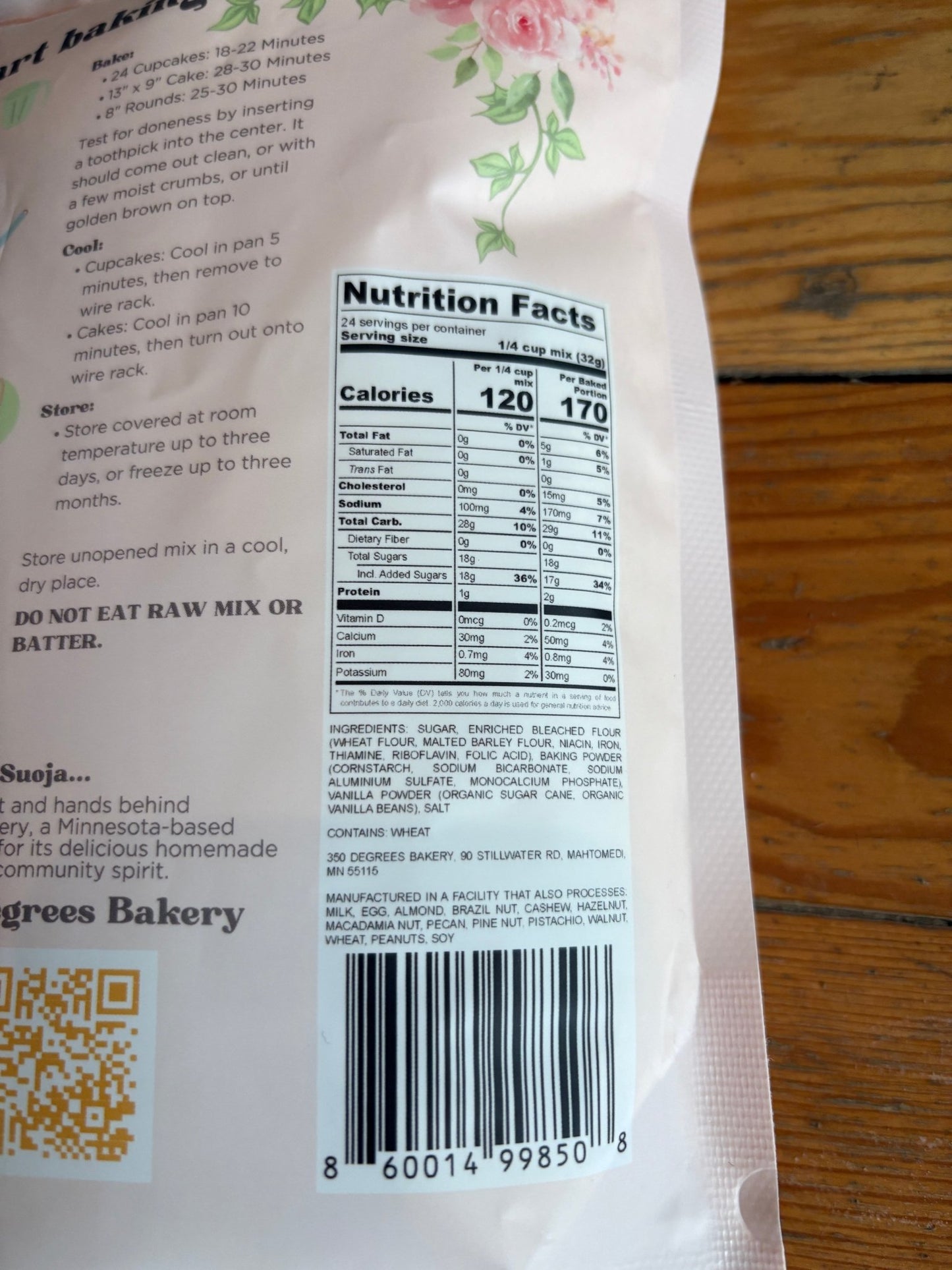 350 Degrees Bakery Cake Mix - Vanilla and Chocolate - Locally Made - La Vie Est Belle