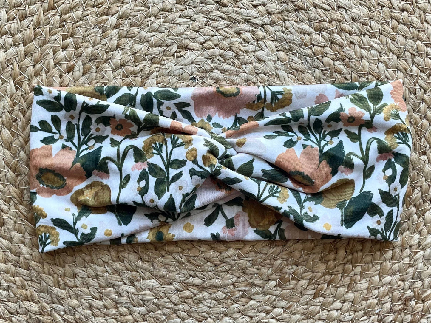 Mauve Garden Knit Twist Headband