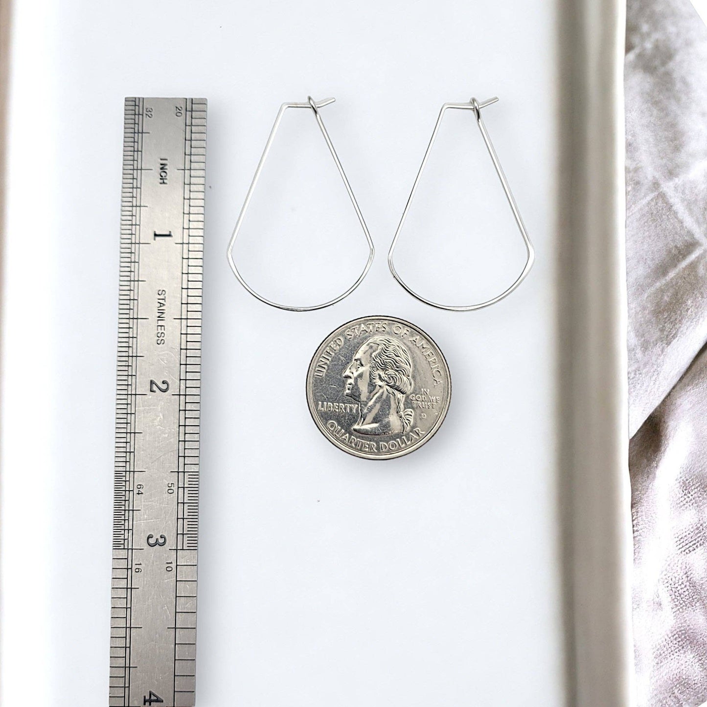 Handmade Sterling Silver Fan Hoop Earrings