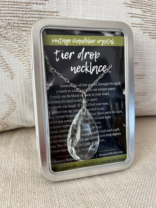 Vintage Chandelier Crystal Tier Drop Necklace