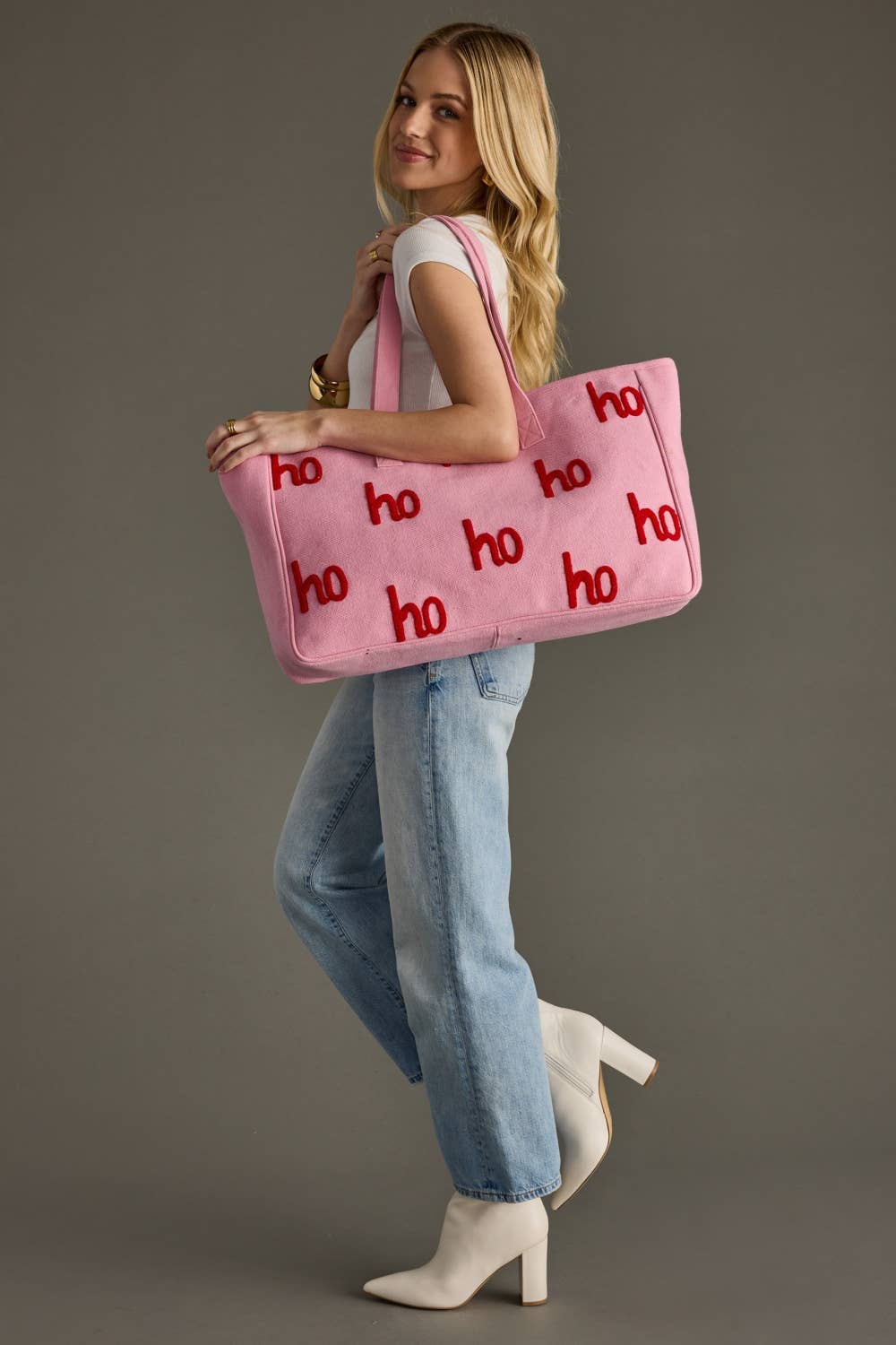 Pink & Red Ho Ho Ho Tote
