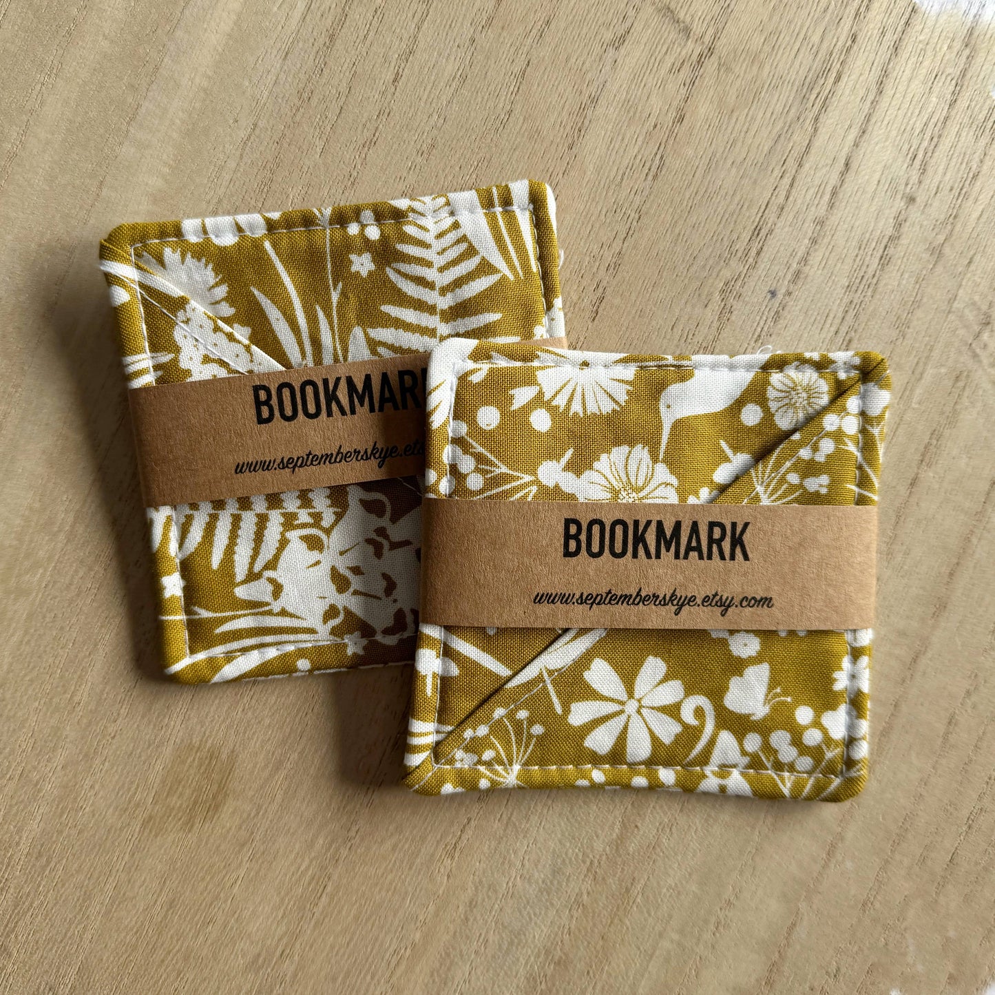 Wild Meadow Gold Corner Bookmark