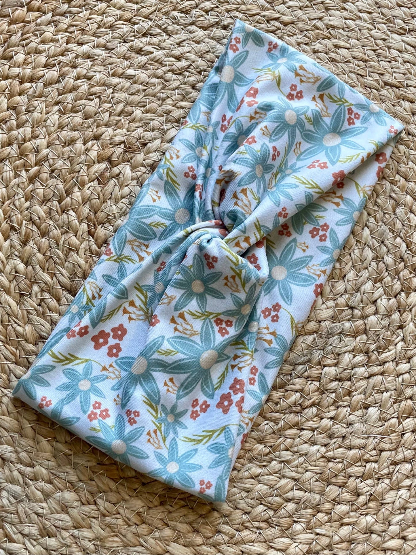 Floral Party Knit Twist Headband