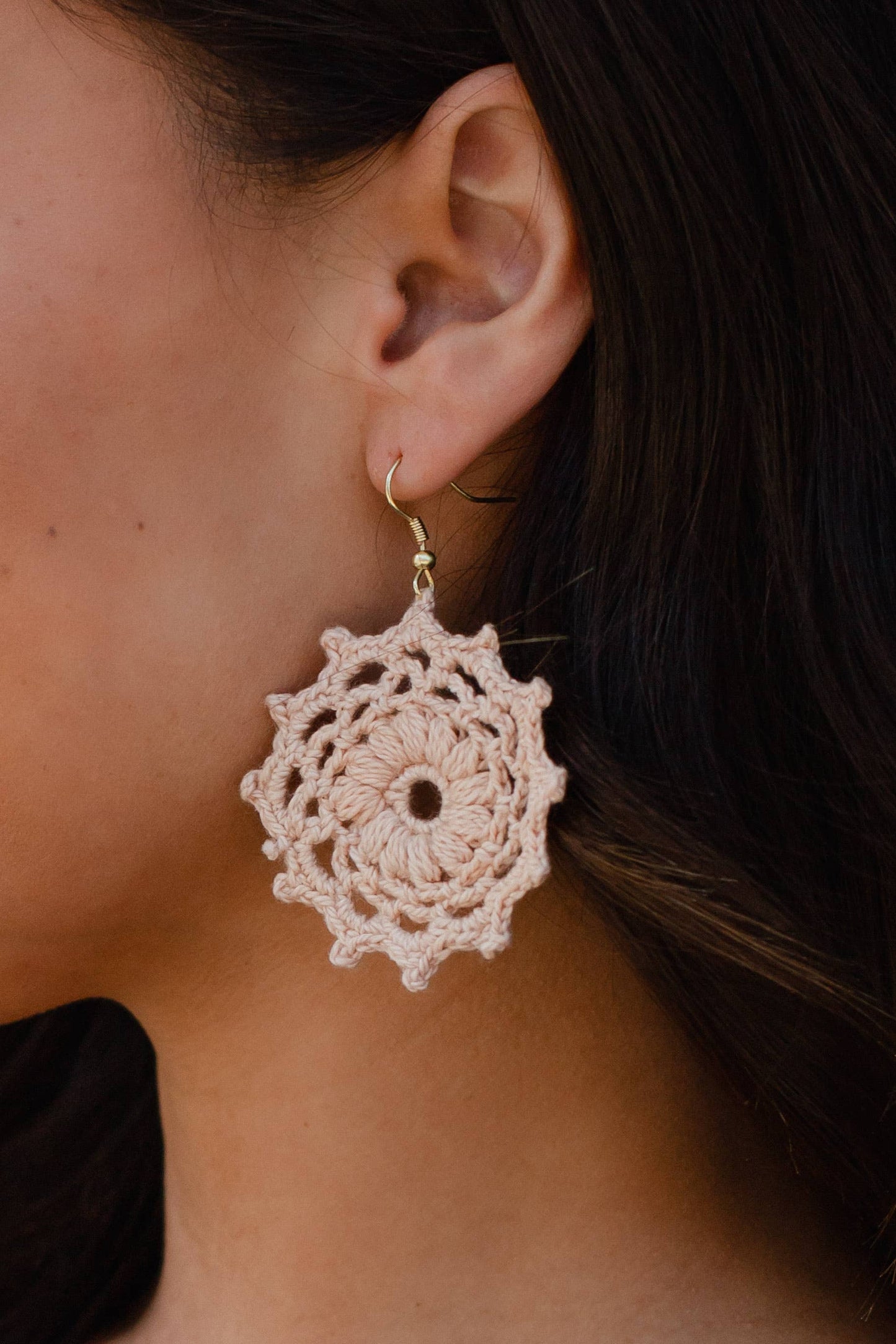 Blush Crochet Hoops