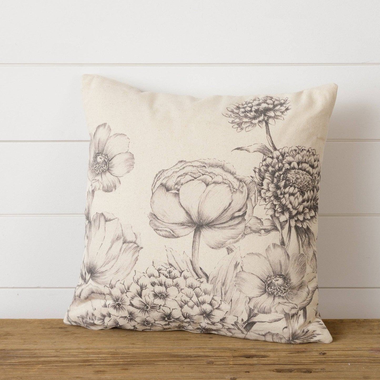 Pillow - Black Printed Floral