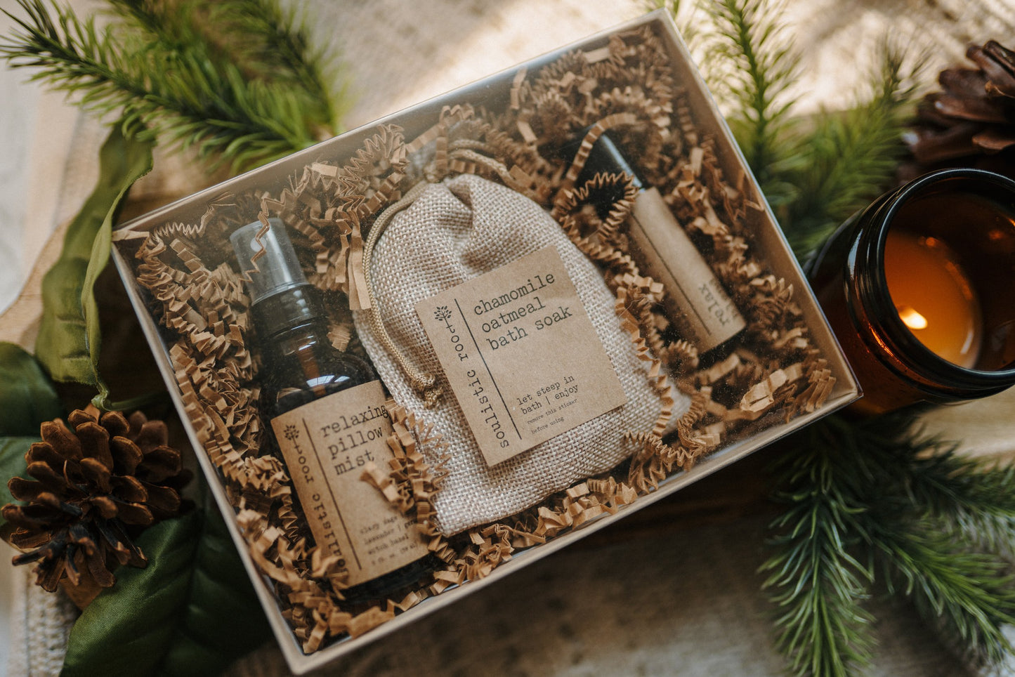Relax Gift Set | Pillow Spray | Oatmeal | Relax Roller