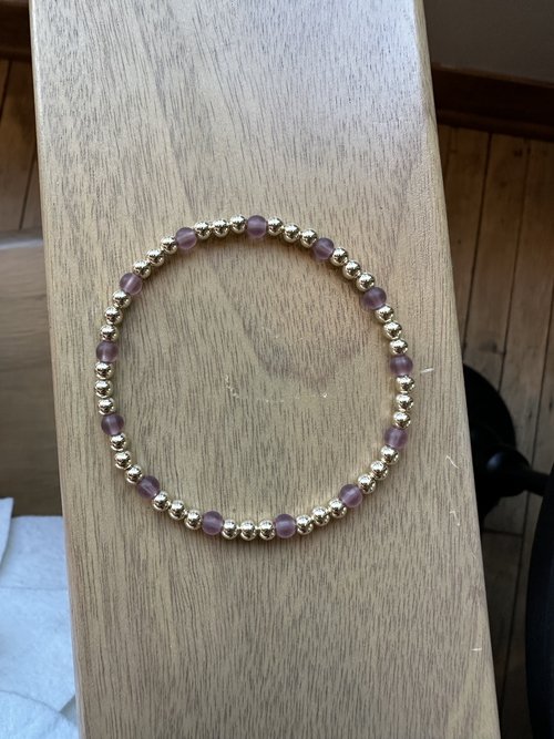 Personalized 14K Gold Filled Beaded Bracelets by Savi Rose Co