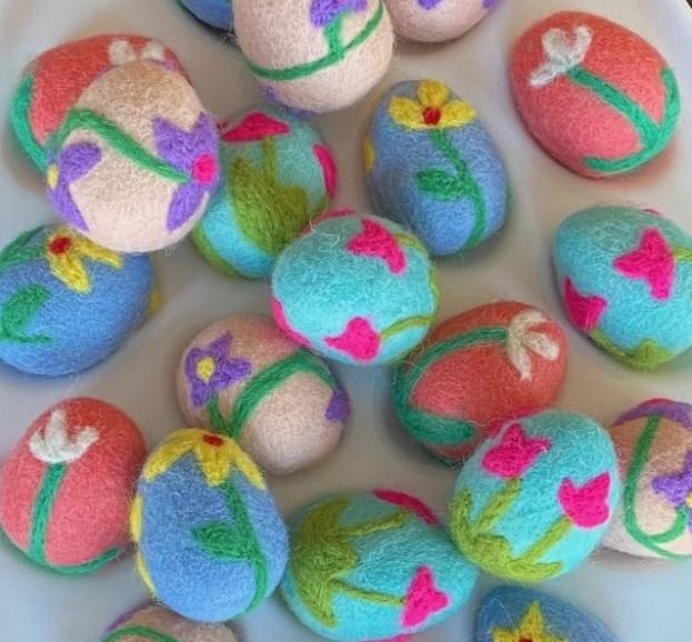 Felted Wool Eggs For Easter