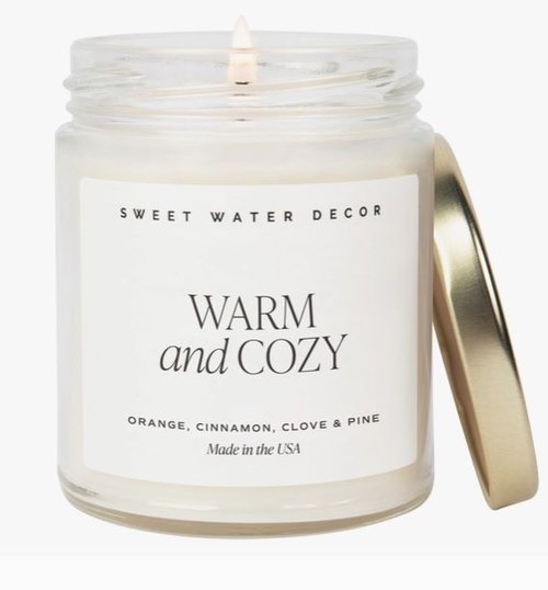 Warm & Cozy Soy Candle - 9 oz - White