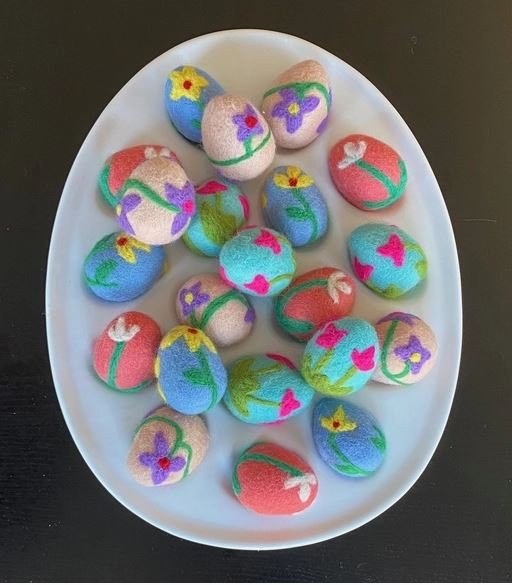 Felted Wool Eggs For Easter