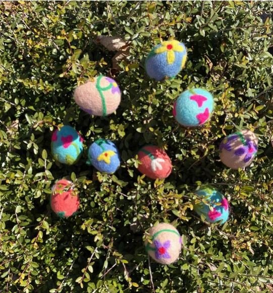 Felted Wool Eggs For Easter