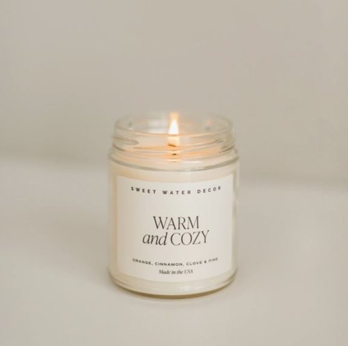 Warm & Cozy Soy Candle - 9 oz - White