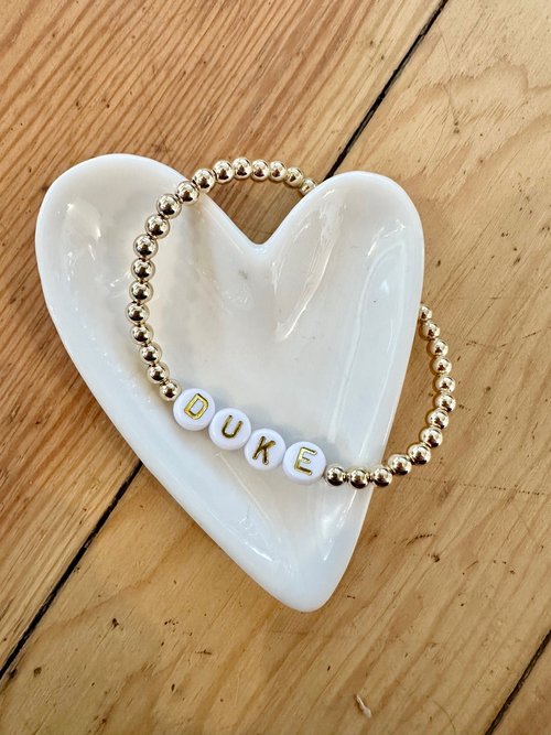 Personalized 14K Gold Filled Beaded Bracelets by Savi Rose Co