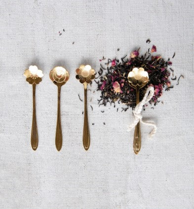 Stainless Steel Flower Shaped Spoons, Set of 3