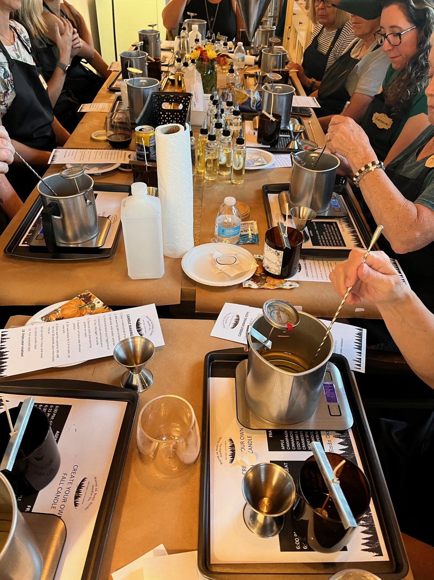 12/04/25 Three Wick Dough Bowl Candle Making Class with Burnt at Both Ends