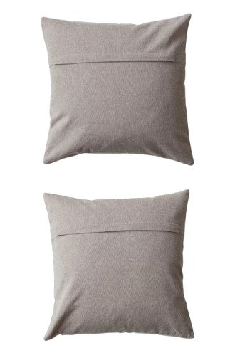18" Square Cotton & Linen Pillow w/ Chambray Back, 2 Styles
