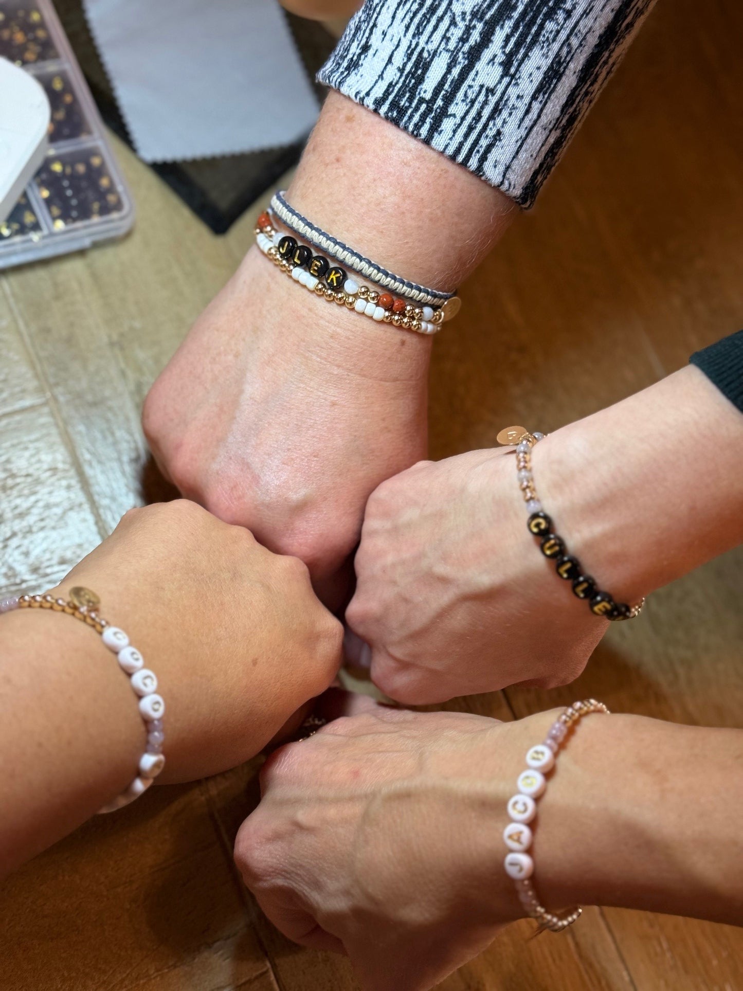 11/13/25 14K Gold Filled Beaded Charm Bracelets with Savi Rose Co.