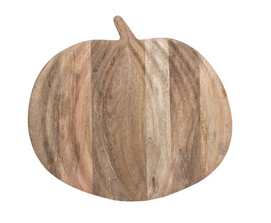 Mango Wood Pumpkin Shaped Cheese/Serving Board, Natural