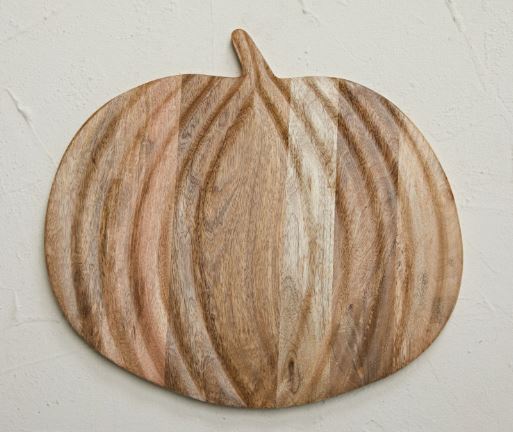 Mango Wood Pumpkin Shaped Cheese/Serving Board, Natural