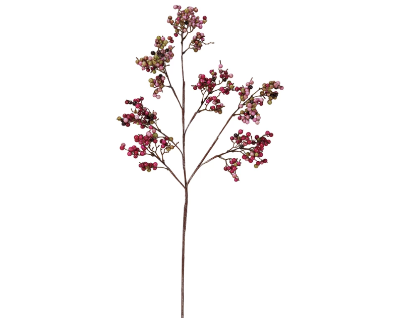 Faux Berry Stem, Burgundy
