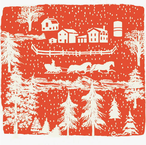 Farmhouse Toile Zipper Bag