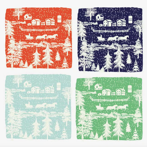 Farmhouse Toile Zipper Bag