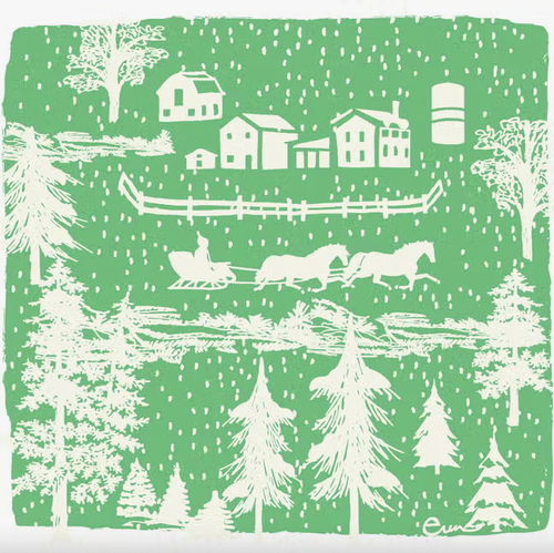Farmhouse Toile Zipper Bag