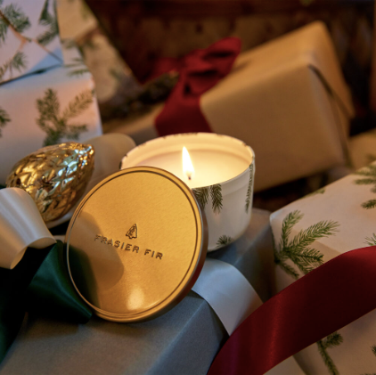 Frasier Fir Poured Candle, Gold Lid