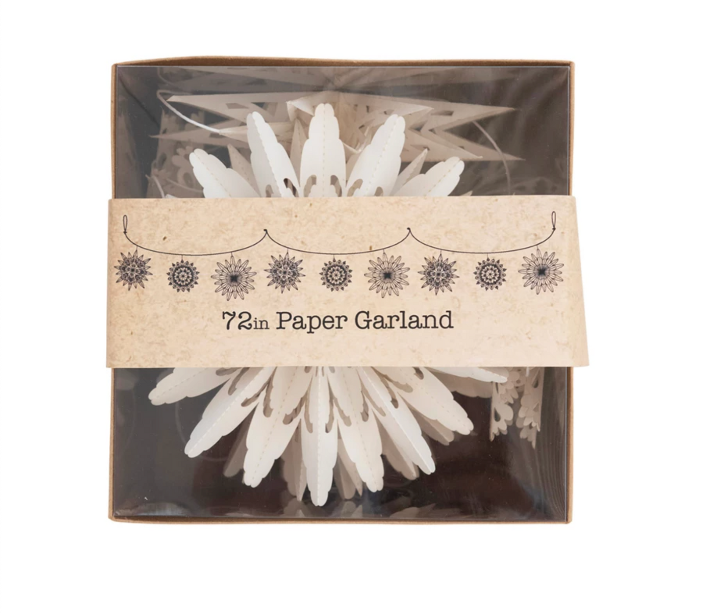 Snowflake Garland in Kraft Box