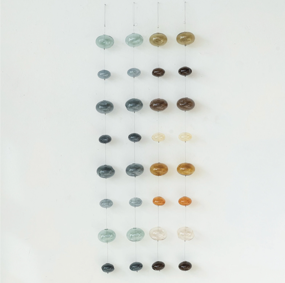 <For Store, Pick-Up or Local Delivery Purchase Only> Brown Hand-Blown Glass Bubble Garland