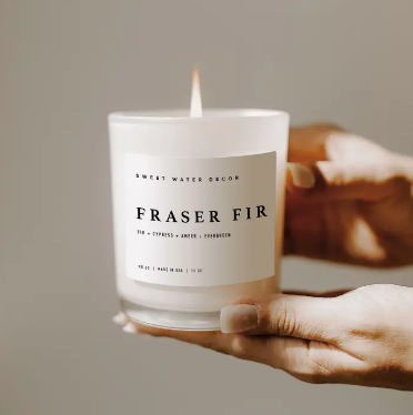 Frasier Fir Soy Candle - White Jar