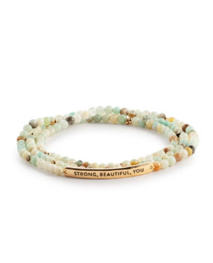 Strong, Beautiful, You Necklace/Bracelet - Green Mix