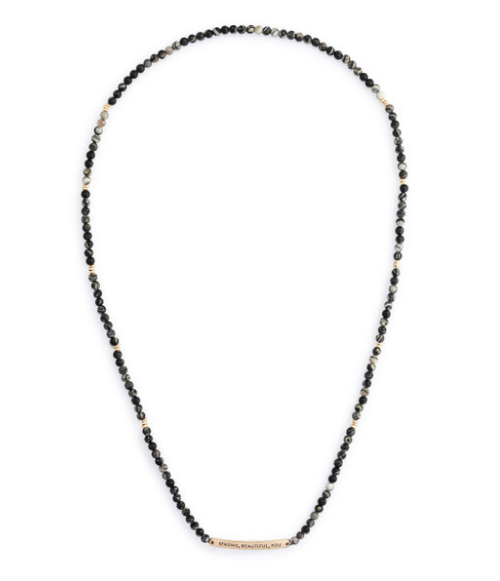 Strong, Beautiful, You Necklace/Bracelet - Black Mix