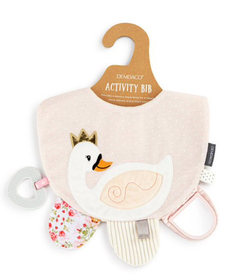 Activity Bib - Pink Swan