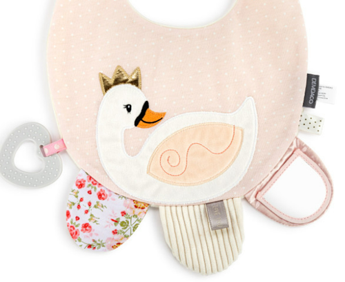 Activity Bib - Pink Swan