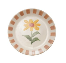 Stoneware Plate w Flower