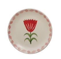 Stoneware Plate w Flower