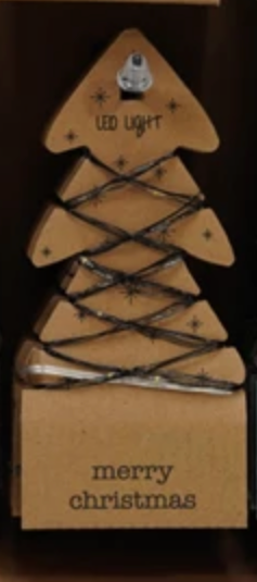 LED String Lights on Tree Shaped Cards, 3 Styles