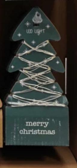 LED String Lights on Tree Shaped Cards, 3 Styles
