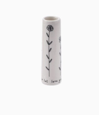 Send with Love 'let Love Grow' Ceramic Bud Vase
