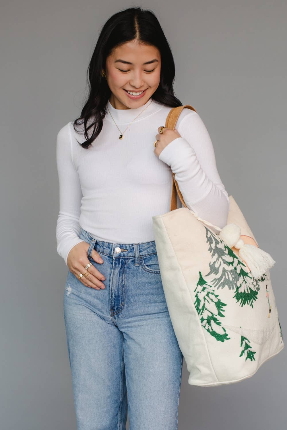 Skiing Person Tote