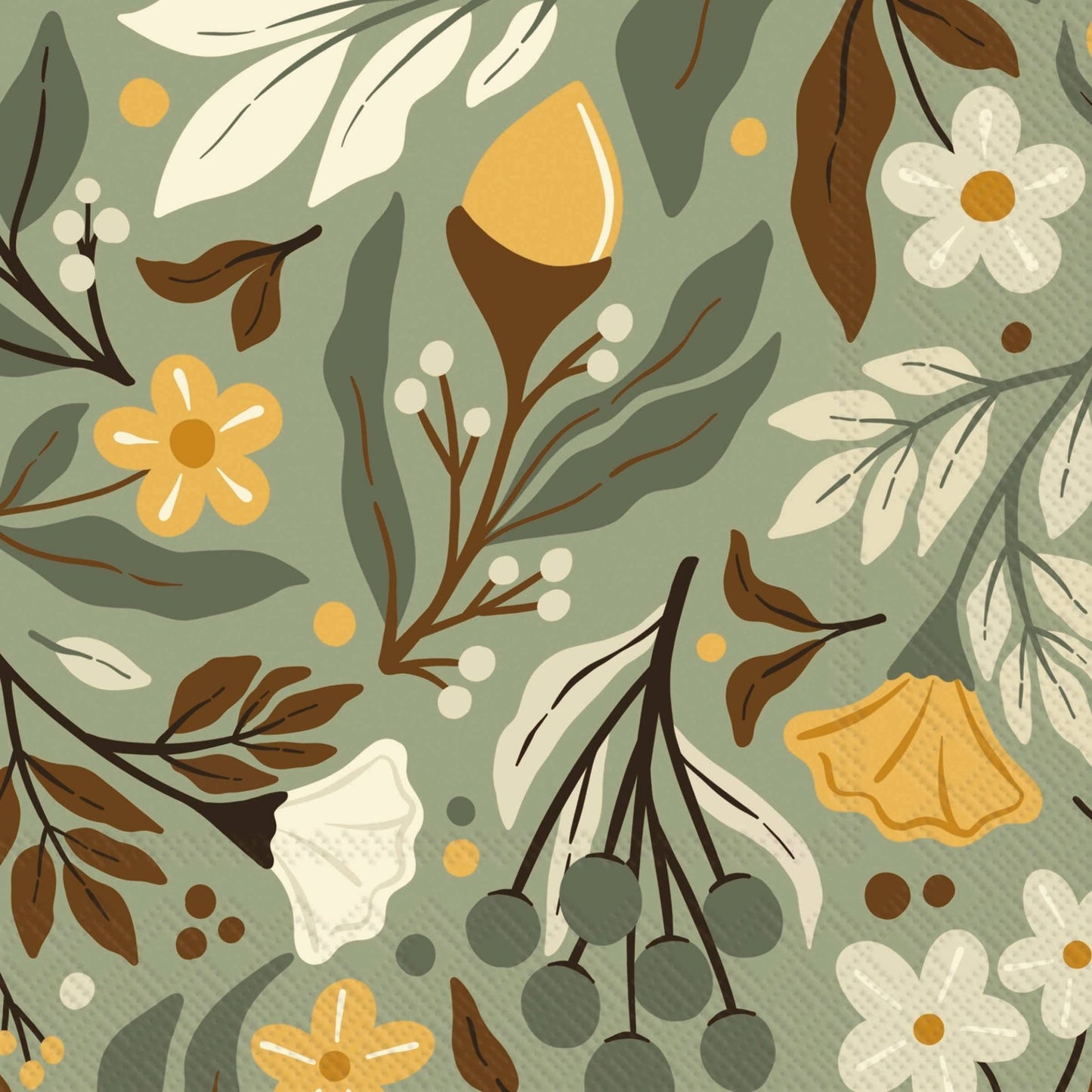 Autumn Acorn Paper Lunch Napkins - La Vie Est Belle