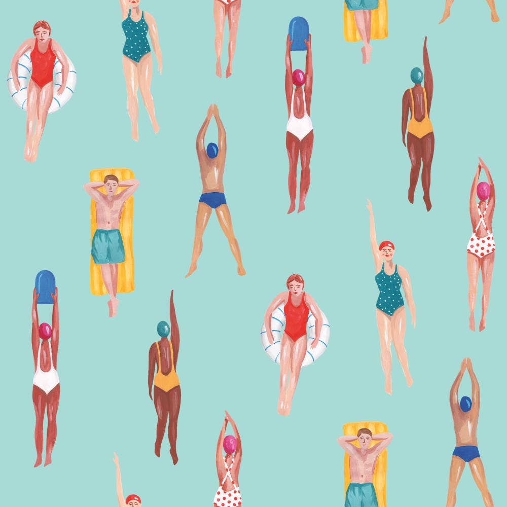 Summer Swimmers Cocktail Napkin