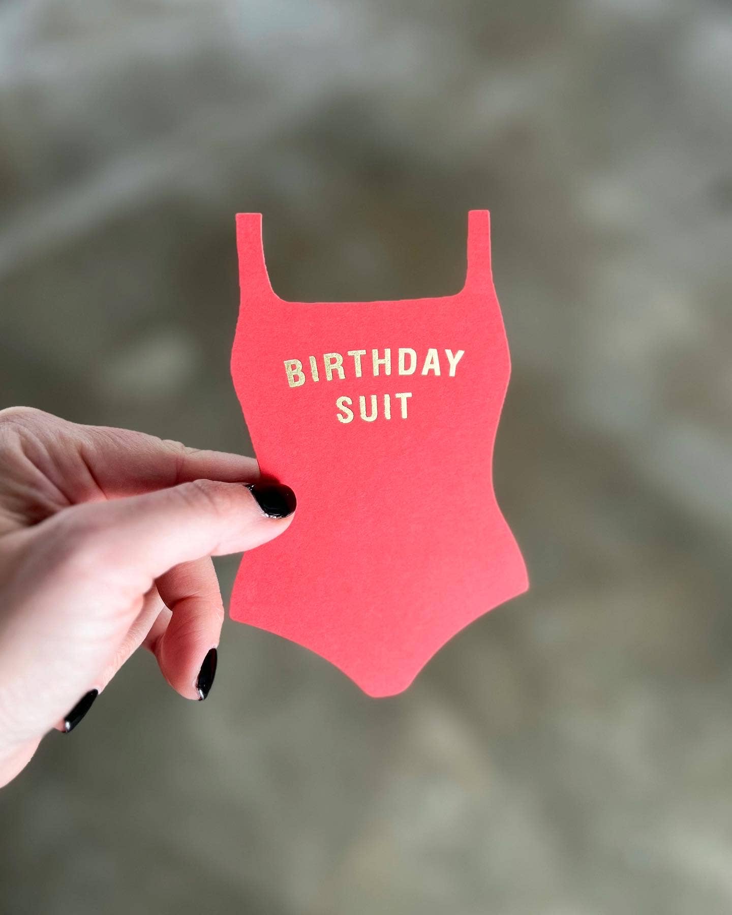 Birthday Suit Flat Greeting Card - La Vie Est Belle